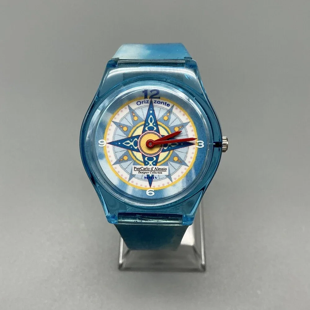 PierCarlo D'Alessio Orizzonte Womens Watch 34mm Translucent Blue New Battery